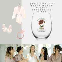 Bachelorette Birth Month Flower Bridesmaid Gifts