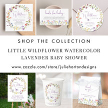Little Wildflower Watercolor Lavender Baby Shower