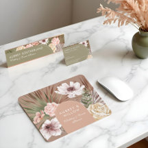 Modern Chic Bohemian Watercolor Florals Business