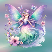 Purple and Green Butterfly Fairy Princess Girls 