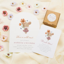 Little Mouse Wild One Wildflower 1st Birthday