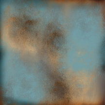 Abstract  Teal Blue Gold Brown Serene