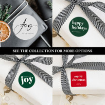 Modern Minimalist Christmas Holiday Stickers