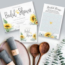 Sunflower and Eucalyptus Bridal Shower Collection