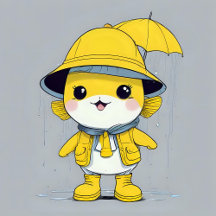 funny fish in rain boots - beach humor