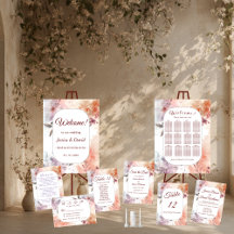 Blushing Blooms Watercolor Wedding Suite