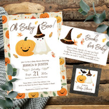 Little Boo Cute Retro Halloween Baby Shower