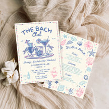 Blue Whimsical Cocktail Bachelorette