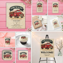 Sound the Alarm! Vintage Firetruck Baby Shower