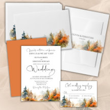 Rustic Woodland Autumn Forest Wedding