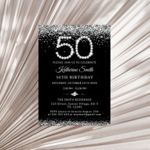 Elegant Silver Diamonds 50th Birthday Party