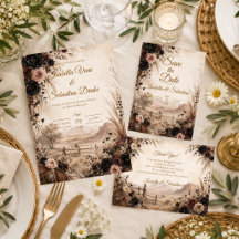 Moody Western Floral Wedding