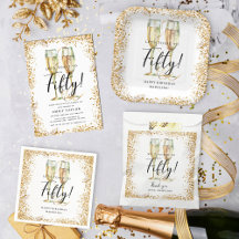 Gold Glitter 50th Birthday Party Collection