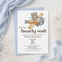 Teddy Bear Pilot Baby Boy Shower