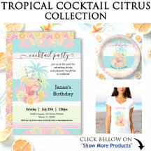 Tropical Cocktail & Citrus Pattern