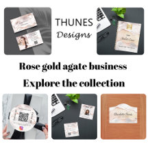 Rose gold agate business collection