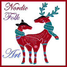 Traditional Nordic Folk Art Wall Art 