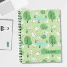 Cute Chickens in the Whimsical Green Meadow