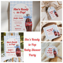 Blue Bow Soda Baby Shower Party
