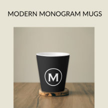 Modern Monogram Mugs