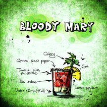 Fun Hand Drawn Bartender's Guide Cocktail Napkins