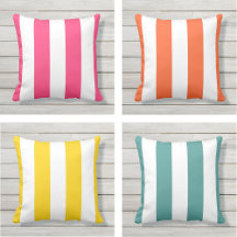 Decorative Striped Outdoor Pillows