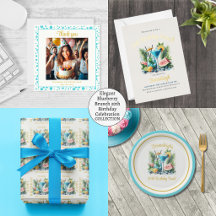 Elegant Blueberry Brunch 30th Birthday Celebration