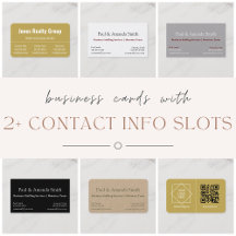 Business Cards With Multiple Names & Contacts