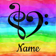 Treble Clef Bass Clef Heart Buttons