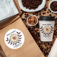 Coffee Shop with Leafy Laurels