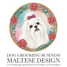 Maltese Dog Groomer Branding - Bubbles & Bows
