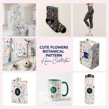 Cute botanical flowers pattern