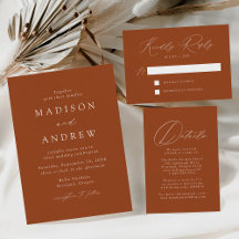 Modern Elegance Terracotta Wedding Collection