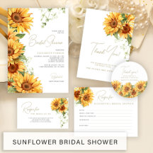 Rustic modern sunflower bridal shower