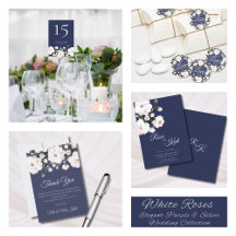 White Roses - Elegant Purple and Silver Wedding