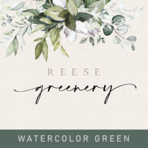 Watercolor Greenery REESE