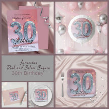 Luxurious Pink and Silver Sequin 30th Birthday