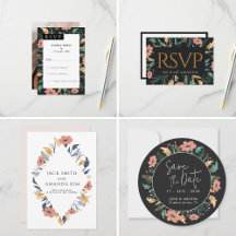 Wedding Invitation collection - Elegant Blooms