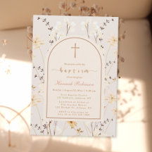 Elegant Wildflower Baptism Collection