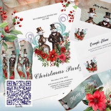 Steampunk  snowman and steampunk snowwoman