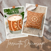 Terracotta Botanical Motif