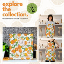 Orange Citrus Pattern Kitchen Collection