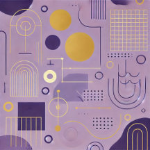 Purple & Gold Scandinavian Minimalist Custom Gifts