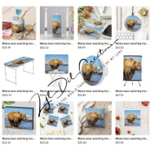 Gifts with mama bear watching her two kids design