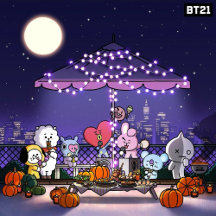 Halloween-themed artwork inspired of BTS