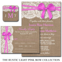 The Rustic Light Pink Bow Wedding Collection