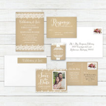Rustic Kraft and Lace Wedding Collection