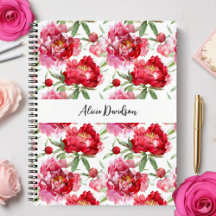 Flowers on notebooks
