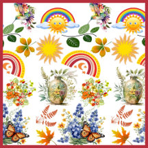 Rainbow Sunshine, Greenery Spring Garden Birthday 