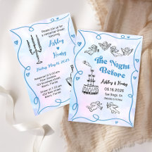 Funky hand drawn whimsical wedding